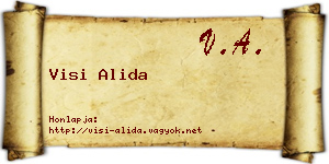 Visi Alida névjegykártya